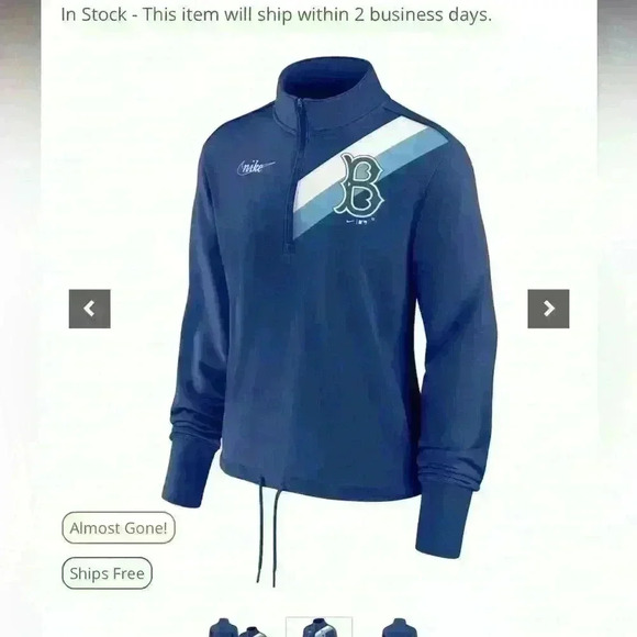 NWOT Brooklyn Dodgers Nike Royal Cooperstown Collection Half Zip Pullover - Picture 3 of 14